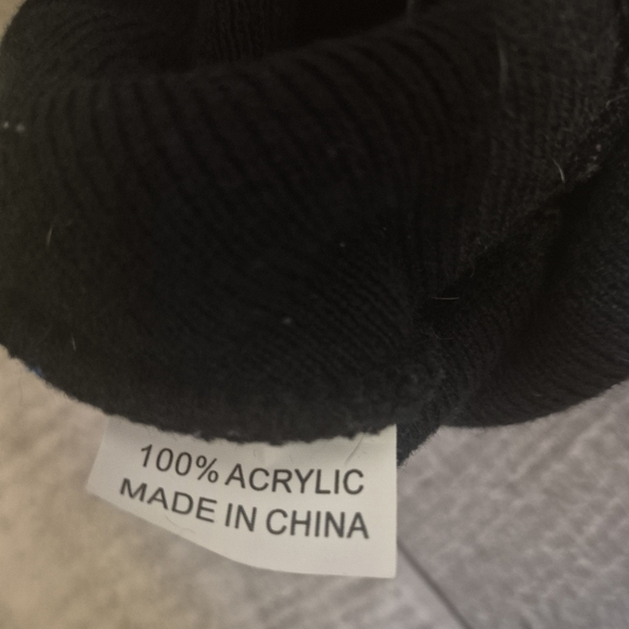 Odd Future Beanie Black And Striped With Cuff and Of Donut Patch Design Hat - Picture 4 of 6